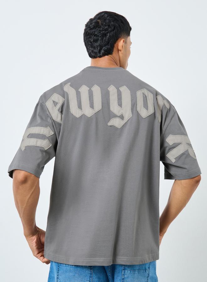 Styli Men Monochrome Boxy Fit Cotton T-Shirt - Image 1